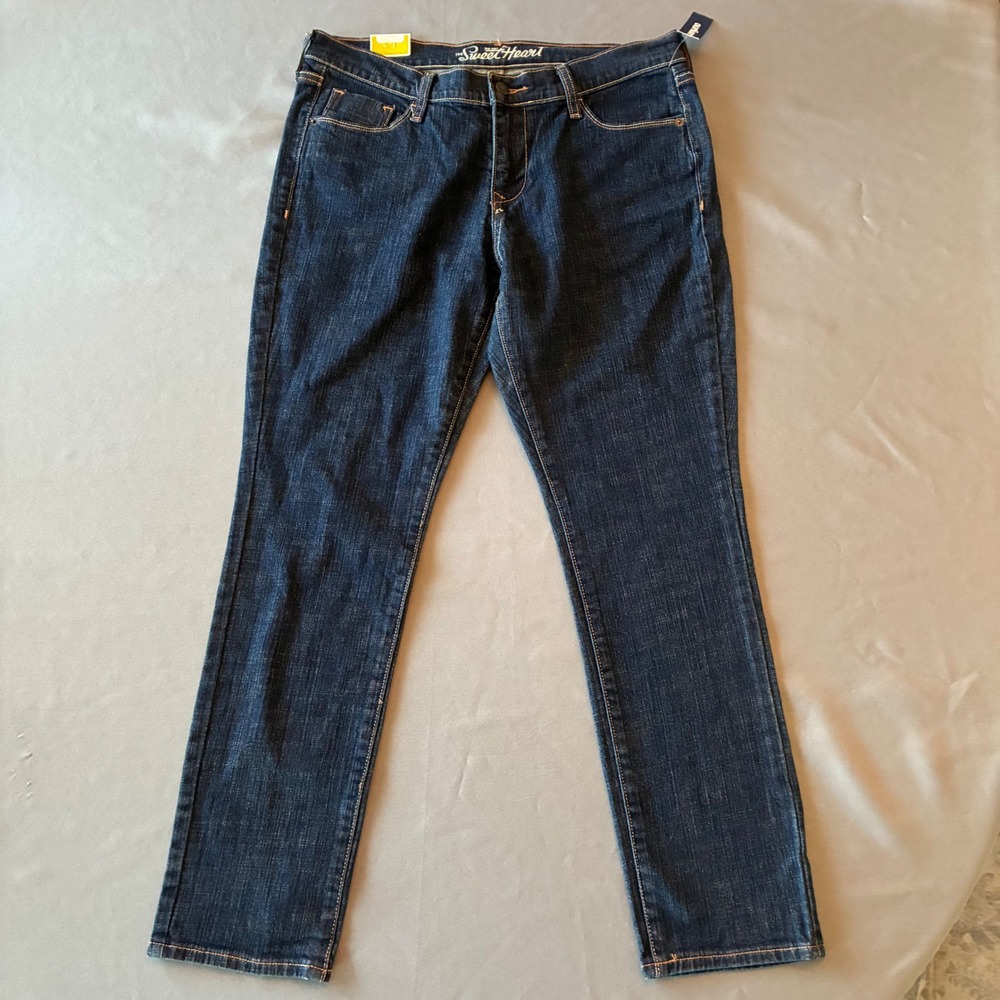 Old Navy The Sweetheart Jeans Womens 10 Short Dark Wash Straight Leg Denim NEW
